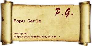 Popu Gerle névjegykártya